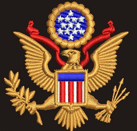 American Eagle Coat of Arms Machine Embroidery Design Tested - Etsy