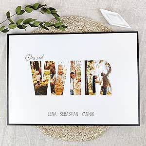 Amazon De Wir Geschenk Holzbild Foto Geschenk Personalisierbar Zum