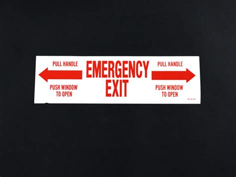 Decal Emergency Exit, TES03005-1163