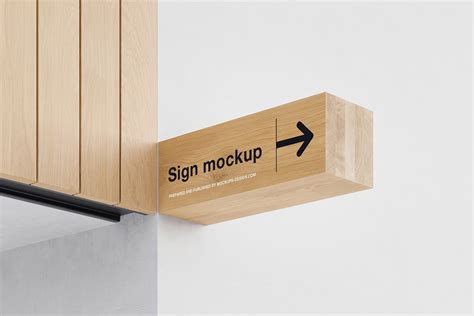 Free Wooden Sign Mockup Psd Mockuptree