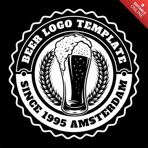 Beer Glass Logo Design Template Free Design Template