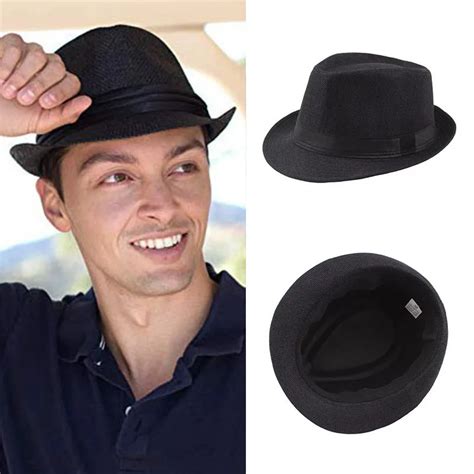 Men Fedoras Hat Male Cotton Linen Blend Jazz Hats Elegant For Women Black Hats Caps In Mens