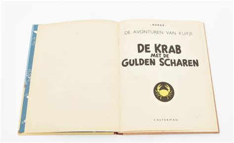 Lot Herg Tintin De Avonturen Van Kuifje De Krab Met De Gulden