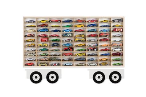 PÓŁKA TIR NA RESORAKI 80 MIEJSC PRZEGRÓDEK DREWNIANA HOT WHEELS PRZYCZEPA 5905723204825 Cena