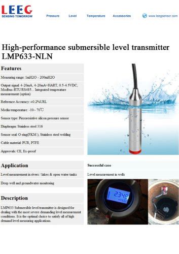 Shanghai Leeg Instruments Co Ltd 所有产品目录和pdf技术手册