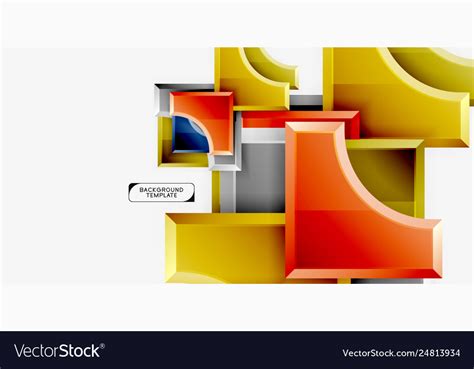 3d futuristic shapes abstract background Vector Image