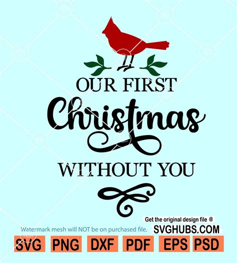 Our first Christmas without you SVG, Christmas memorial svg, in memory svg, Rest in peace svg ...