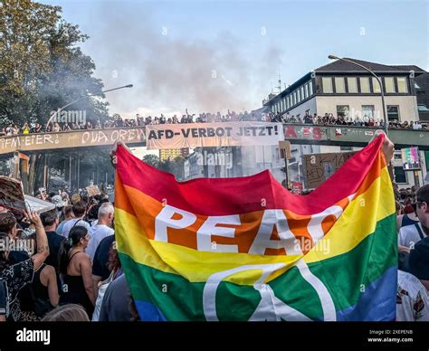 Essen Nrw Deutschland Demonstration Gegen Den Afd Bundesparteitag In