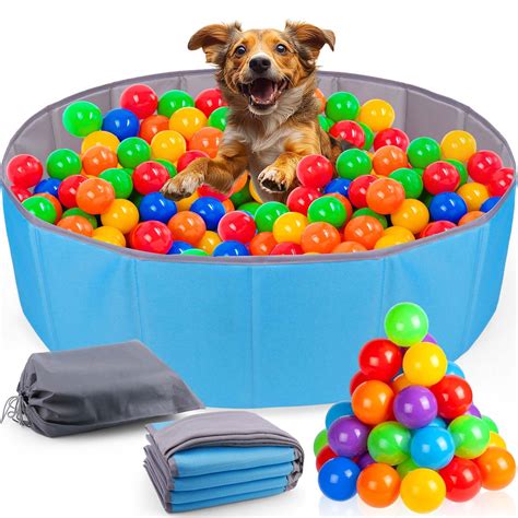 Juome Dog Ball Pit with Balls Included, Foldable Ball Pit for Dogs and ...