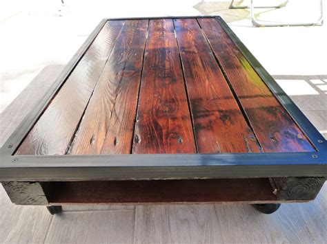 Faire Une Table Basse Bois Et Metal Emberizaone Fr