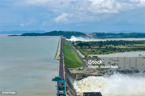 Hirakud Dam In India Longest Dam In The Asia Aerial View Stock Photo - Download Image Now - iStock