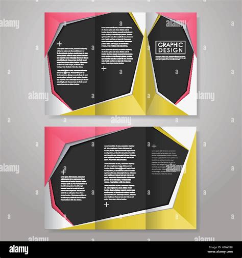 modern paper style design for tri-fold brochure template Stock Vector ...