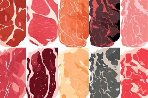 Premium Photo Vector Meat Background Or Pattern Collection