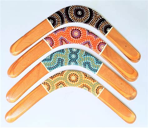 Returning Traditional Boomerang Dot Art Design 16 Inch Multicolored