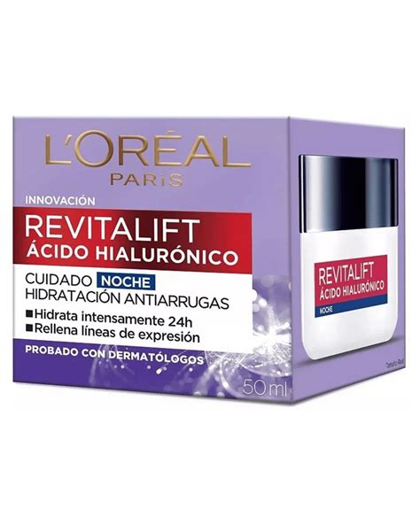 Crema noche antiarrugas Loreal Revitalift Ácido Hialurónico Electroventas