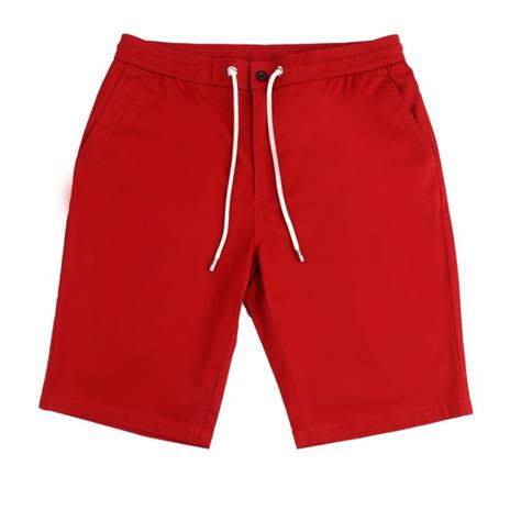 Plain Drawstring Shorts Red Mens Red Shorts Red Jeans Shorts