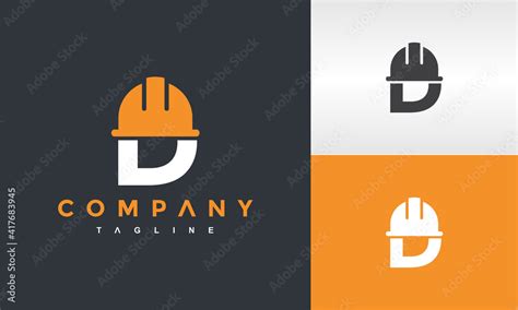 initials D cap construction logo Stock Vector | Adobe Stock