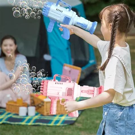 Ametralladora De Burbujas Pistola Burbujero 32 Hoyos Niños en venta en