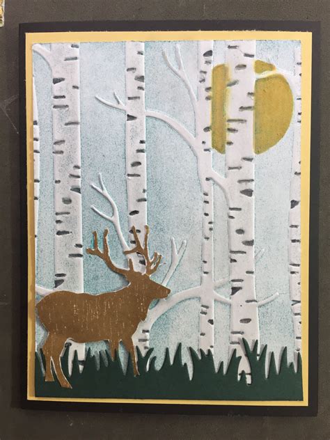 Woodland Embossing Folder Using Sponge Brayer And Island Indigo Ink