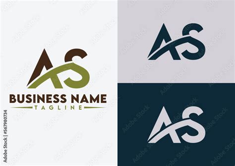 Letter As Logo Design Vector Template As Logo Stock Vector Adobe Stock