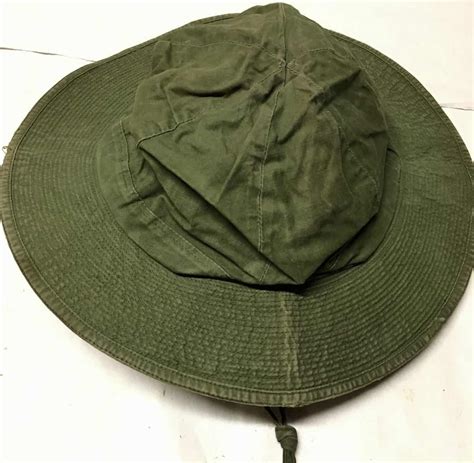 North Vietnamese Army Viet Cong Boonie Hat Wide Brim Reed Green Enemy