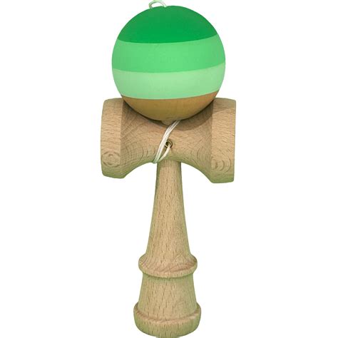 Kendama Interactivă din Lemn Multicolor Verde pentru Copii și Adulți