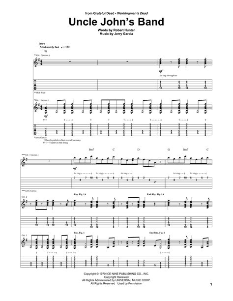 Uncle John's Band by Grateful Dead - Guitar Tab - Guitar Instructor