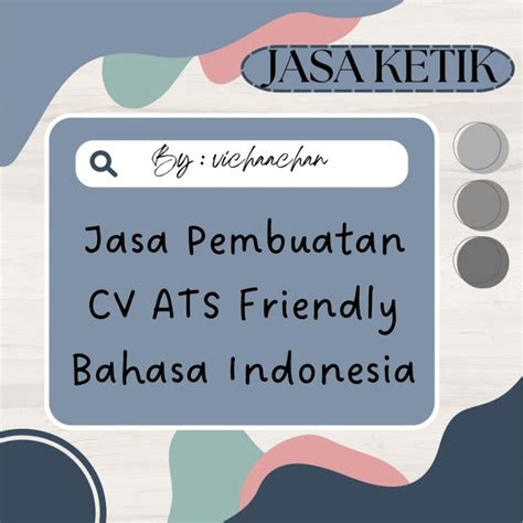 Jual Jasa Pembuatan Cv Ats Friendly Bahasa Indonesia Curriculum Vitae