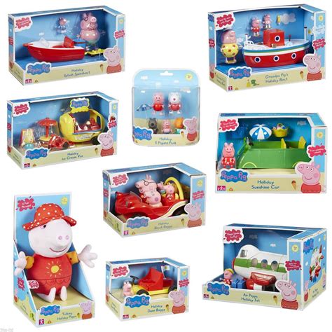 Peppa Pig Holiday Toys Playsets Figures Car Boat Plane Talking Peppa ...