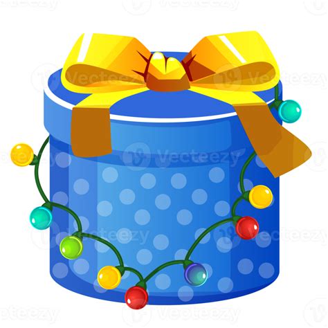 Christmas T Blue Box With Bow 11809083 Png