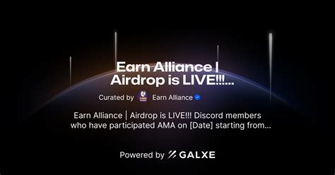 Earn Alliance Airdrop Is Live Discord Ama Participants