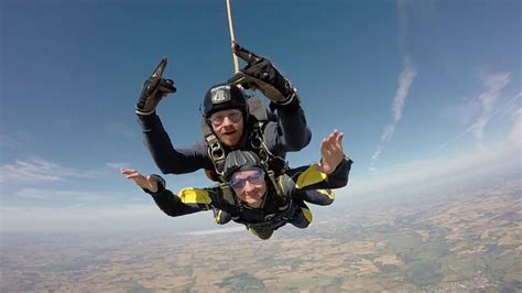 Tandem Skydive At Uk Parachuting Beccles Airfield In Suffolk 230716