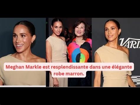 Meghan Markle est resplendissante dans une élégante robe de marron