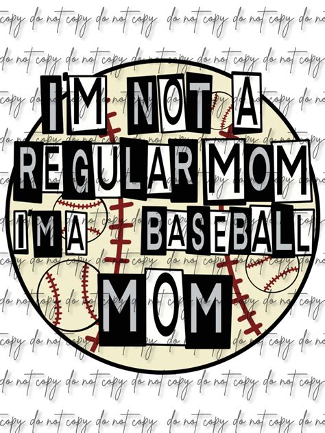 Not Regular Baseball Mom Digital Download Only Kk Custom