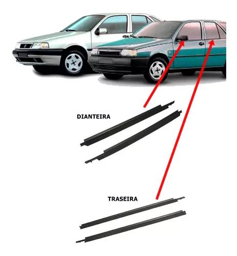 Kit Pestana Externa Vidro Porta Do Fiat Tempra Tipo Portas