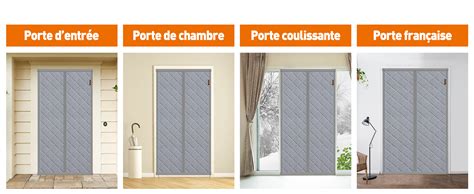 MAGZO Rideau de Porte Isolant Thermique 90 x 200 cm Rideau de Porte à