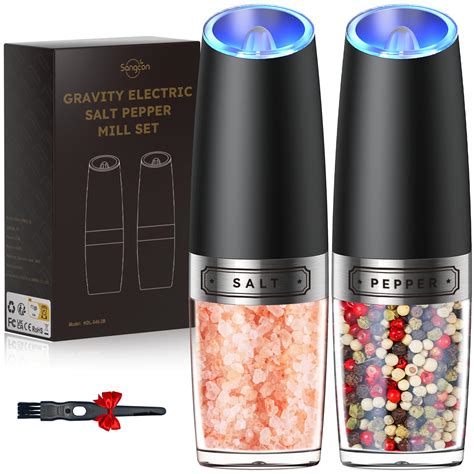 Amazon Sangcon Gravity Electric Salt And Pepper Grinder Set