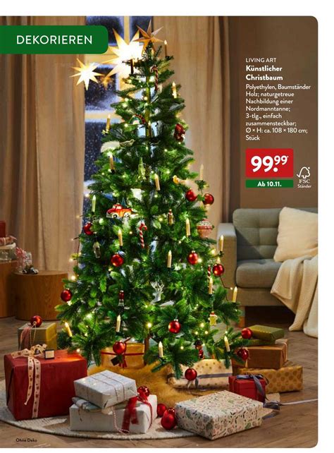 Living Art K Nstlicher Christbaum Angebot Bei Aldi Nord