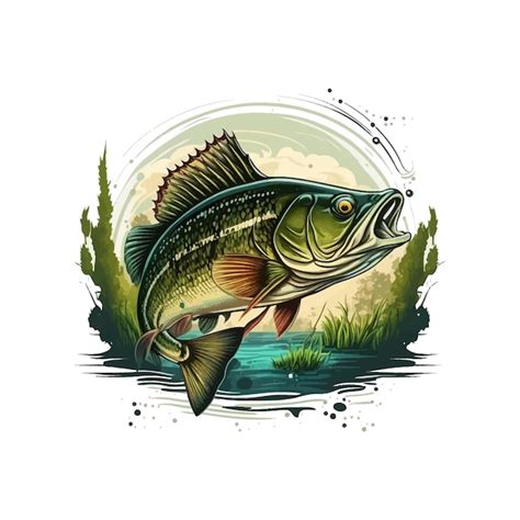 Premium Vector Big Bass Fish Vector Cartoon For T Shirt Big Bass Fish