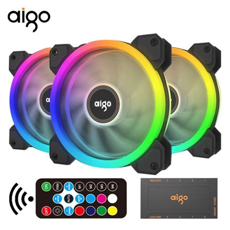 Aigo Juo Pc Cooling Fan Mm Rgb Fan V Mute Fan Dual Ring Voice