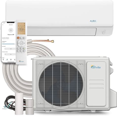 Senville Aura Series Mini Split Air Conditioner Heat Pump 18000 Btu Works With Alexa Energy