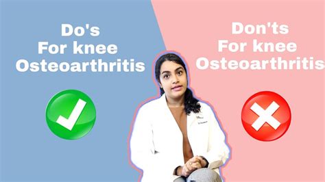 Do S And Don Ts For Knee Osteoarthritis Physiotherapy Dr For You