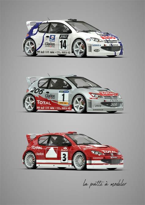 Peugeot 206 WRC | Voitures et motos, Voiture de rallye, Voiture peugeot