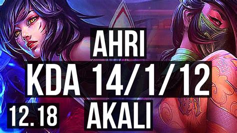 Ahri Vs Akali Mid 14112 16m Mastery Legendary 400 Games