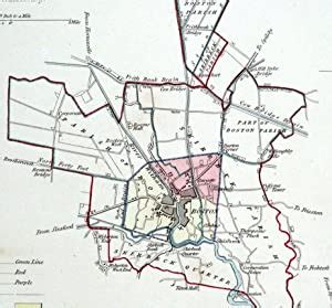 Antique Map BOSTON, LINCOLNSHIRE, Street Plan, Dawson Original 1832 ...