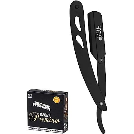 Amazon BEAUTICONE Straight Razor Black Full Steel Barber Razor