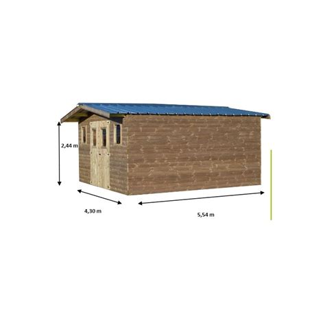 Abri De Jardin Thermabri En Bois Massif De M Avec Toiture En