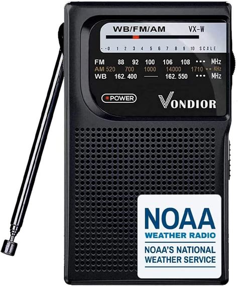 Amazon Vondior Portable Noaa Weather Radio Battery Operated