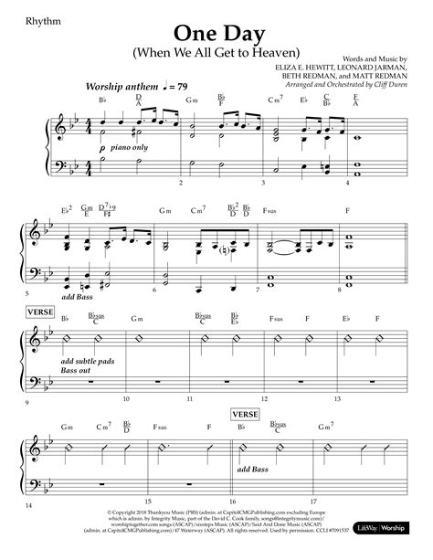 One Day When We All Get To Heaven Choral Anthem Satb Melody Sheet Music Pdf Lifeway Choral