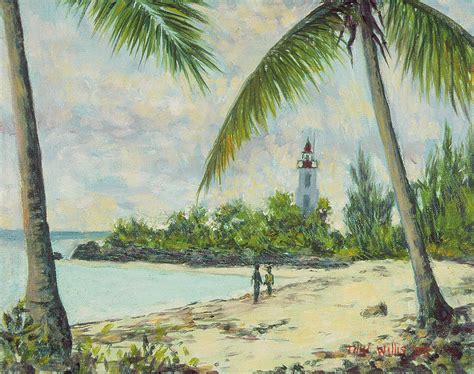 The Lighthouse Zanzibar Painting By Tilly Willis